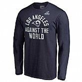 Men's Rams Navy 2018 NFL Playoffs Against The World Long Sleeve T-Shirt,baseball caps,new era cap wholesale,wholesale hats